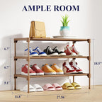 Kitsure Shoe Rack - Non-Woven Shoe Rack Shelf, Shoe Organizer for Closet, Entryway, Garage & Corridor, Stackable Shoe Shelves