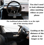 Steering Wheel Tray for Tesla Model Y Model 3 Cybertruck Accessories ABS Mini Food Table Desk for Phone Cosmetics