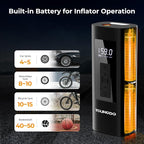 YOUNGDO Tire Inflator Portable Air Compressor, 150 PSI Air Pump with Pressure Gauge and LED Light for Car, Motorcycle, Bike and Balls