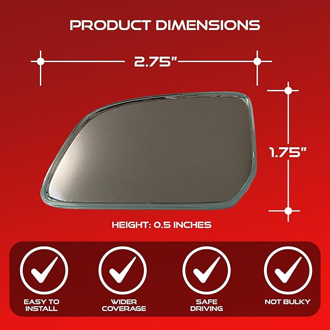 Utopicar Convex Blind Spot Mirrors 2 Pack - OEM Car Side Mirror Blindspot Eliminator Automotive Exterior Accessories - Adjustable Blind Spot Mirror - Universal Fit
