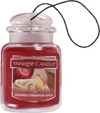 Yankee Candle Car Jar Ultimate, Sugared Cinnamon Apple, 0.96 OZ (Pack of 12)