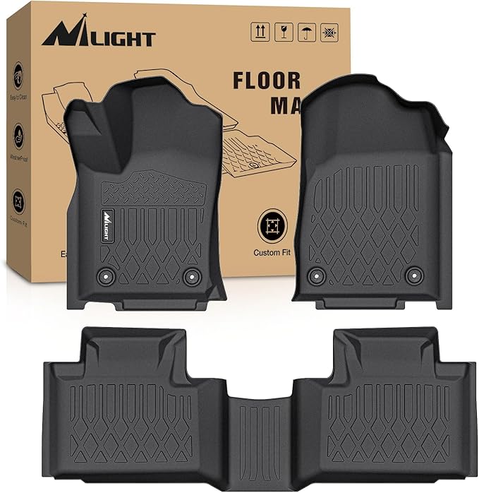 Nilight TPE Floor Mats for 2016 2017 2018 2019 2020 2021 2022 2023 Dodge Durango Jeep Grand Cherokee,All Weather Custom Fit Heavy Duty Floor Liners