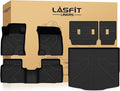 LASFIT Floor Mats and Cargo Liner for Ford Escape Gasoline 2020-2025 2026 (NOT for Hybrid Models) All Weather Protector TPE Custom Fit Car Floor Liners, 1st & 2nd Row & Trunk Set, 4PCS Black