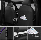 CAR PASS Comfortable 3D Foam Mesh Leather Car Seat Covers Front, Air Cool Mesh Breathable Front Seat Covers for Car, Universa