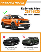 KINGGERI 330LBS All Aluminum Roof Rack Cross Bars Fit for Kia Sorento X-Line & X-Pro 2021 2022 2023 2024 2025 2026 (With Raised Side Rails), Lockable Roof Rails Crossbars Rooftop Luggage Racks Carrier