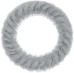 Fuzzy Winter Steering Wheel Cover for Women, Warm Cute Fluffy Car Wheel Cover for Sedan, SUV, Soft Furry Girly Plush Car Handle Cover for Cold Weather, 14.75-15.15in, Gray