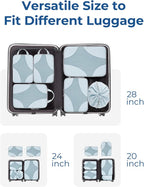 BAGSMART Compression Packing Cubes for Travel, Compressible Luggage Organizer for Cruise Ship, Lightweight Travel Essentials 