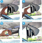 Kitbest Rear View Mirror, Interior Clip On Panoramic Rearview Mirror to Reduce Blind Spot Effectively – Universal Wide Angle Car Mirror – Flat – For Cars, SUV, Trucks (Bonus 2 PCS Blind Spot Mirrors)