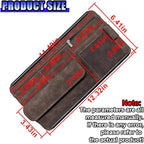 Car Sun Visor Organizer, Leather Multi-Pocket Glasses Card Holder with Zipper, Waterproof Scratch-Resistant Sunshade Storage Bag, Universal Auto Interior Accessory for Car/Truck/SUV (Brown)