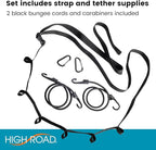 High Road HoldTight Trunk Organizer Cargo Strap with Bungee Cords and Carabiners for SUVs, Hatchbacks and Vans
