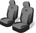 Cat FlexHybrid Car Seat Covers, Gray Premium Faux Leather + Mesh Seat Covers for Cars Trucks SUV, Universal Fit Car Seat Cove