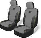 Cat FlexHybrid Car Seat Covers, Gray Premium Faux Leather + Mesh Seat Covers for Cars Trucks SUV, Universal Fit Car Seat Cove