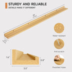 Fun Memories Picture Ledge Shelf, 60 Inch Floating Shelves Set of 2, Large Nursery Book Shelves for Toys Storage, Kids Booksh