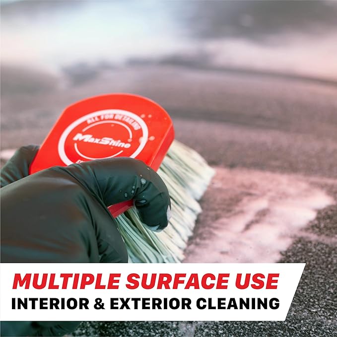 Maxshine Universal Wheel & Body Cleaning Brush – Medium-Duty Car Detailing Brush with Strong High-Density Bristles – Ideal fo