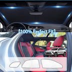 KMF 8pcs Thicken Sun Shades for Chevy Blazer EV 2024 2025 2026 Accessories,Full Car Window Covers Sunshade for Windshield Side Rear, UV Block and Blackout Privacy for Car Camping Outdoor
