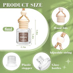 6 Pack Car Air Freshener for Women, Long Lasting Slow-Release Natural Essential Oil Scents Air Freshener Diffuser, Hanging Cu