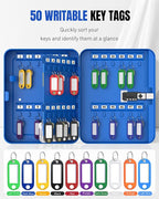 Uniclife 48 Keys Lock Box for Keys with Code, Wall Mount Key Lock Box with Code, Lockbox for Keys, Key Lockbox with Tags, Key