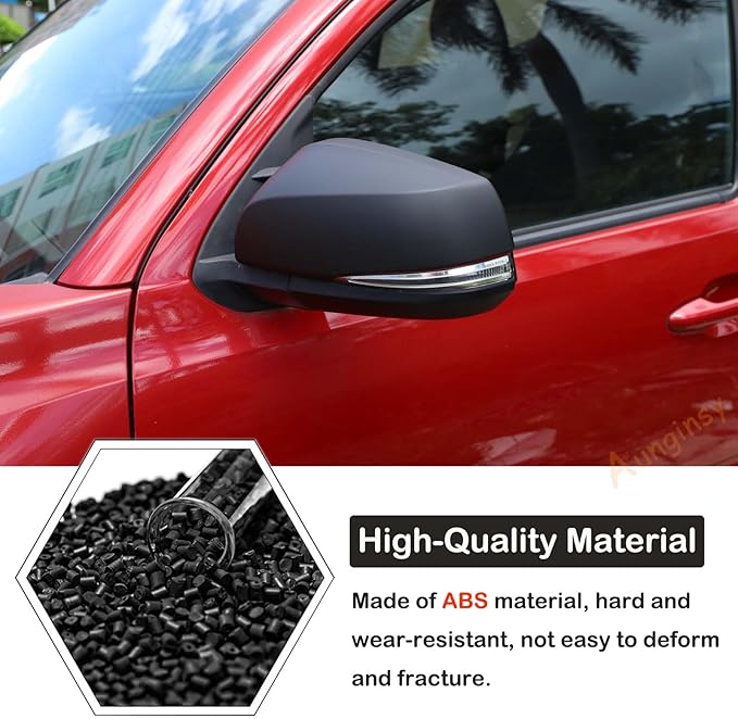 Aunginsy Door Rear View Mirror Cover Cap Compatible with 2016-2023 Toyota Tacoma TRD Off Road, TRD Pro, TRD Sport, Limited & Trail Special Edition Molding Trim Exterior Accessories (With Turn Signal)