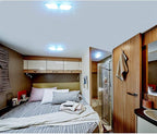BlueFire 1 Pack Upgraded Super Bright DC 12V Led RV Ceiling Double Dome Light RV Interior Lighting with ON/Off Switch for Trailer Camper Car RV Boat (White - 1PCS)