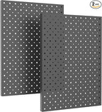 Ultrawall Metal Pegboard Panels, Pegboard Wall Organizer, Black Peg Boards for Wall, Garage Tool Storage Organization, 12"X16