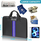 Accordion File Organizer with Combination Lock,Fireproof Expanding File Folder with Multi Pockets,13 Pockets Document Organiz