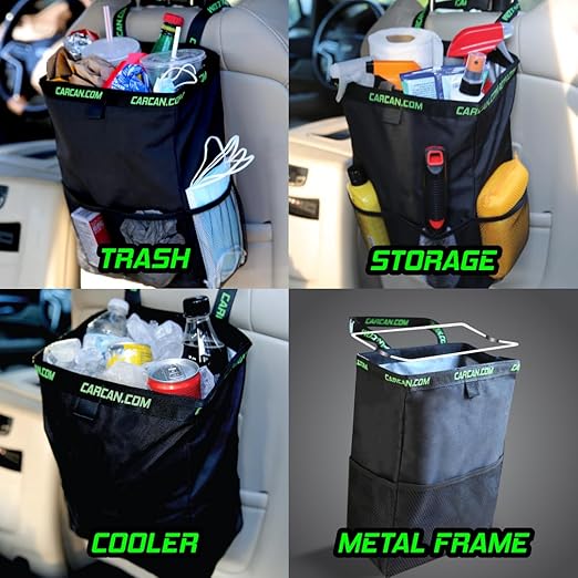 CarCan (5 Pack - 20 Million Sold - Billions of Plastic Bags Saved and NO More Litter! Trash, Storage, Cooler, Grocery, Lunch Box, Tool Box, Gym Bag, Beach Bag, Purse, or Murse.