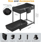 Sevenblue 2 Pack Multi-Purpose Under Sink Organizers and Storage, 2026 Pull Out Cabinet Organizer for Bathroom & Kitchen, Und