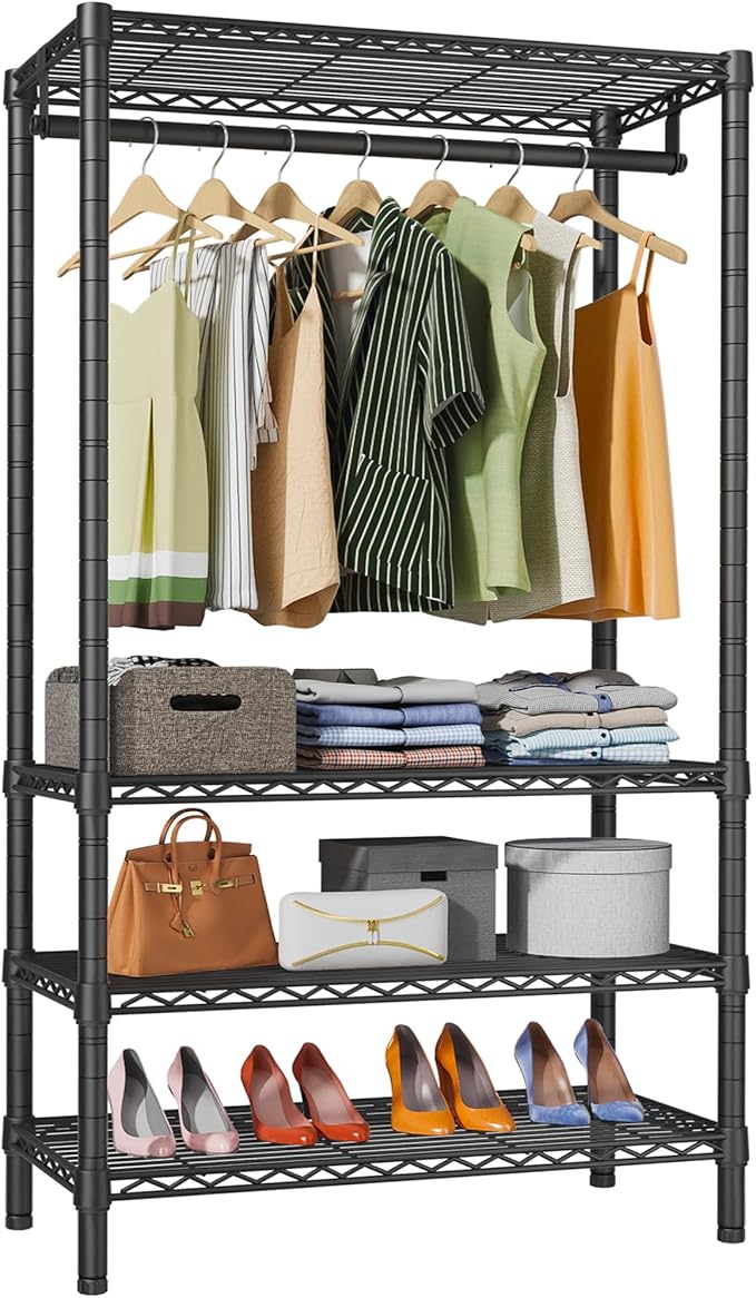 VIPEK V1 Wire Garment Rack 4 Tiers Heavy Duty Clothes Racks for Hanging Clothes Large Clothing Rack Freestanding Closet with 
