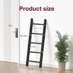 HONEST OUTFITTERS Blanket Ladders for The Living Room, 5-Tier Blanket Holder, Wall-Leaning Blanket Rack, Ladder Shelves, Wood