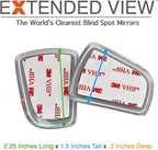 Blind Spot Mirrors- Compatible with BMW G22 430i, M440i Extended View (G83 M4 Convertible (2023 - Present)), Glass - 2 Piece Set (Left & Right)