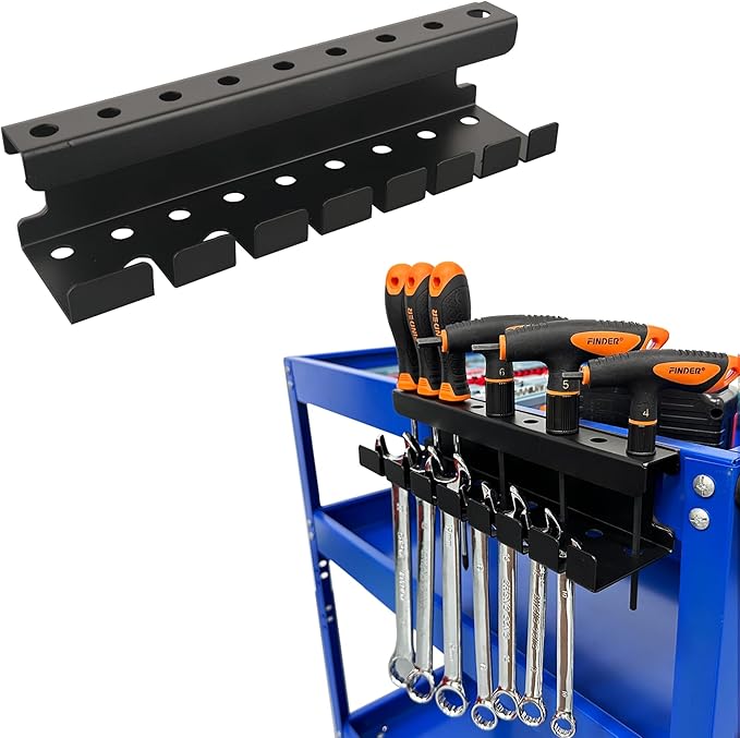 MUTUACTOR Magnetic Wrench Holder Heavy Duty,Anti-scratch Magnetic Mount Screwdriver Rack, 2 Layers Wrench Screwdriver Holder 