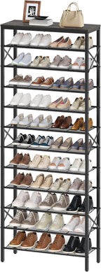 YATINEY 12 Tier Shoe Rack, Large Capacity Shoe Storage Organizer Holds 48 Pairs, Sturdy and Stable, for Entryway, Hallway, Cl