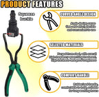 smilfuy Fuel Line Plier, Quick Disconnect Release Removal Tool, Petrol Hose Pipe Clamp Clip with Handle, Universal Fuel Line 