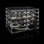 Clear Jewelry Box, Jewelry Organizer with 5 Drawers, 5-Layer Acrylic Storage Box for Women, Earring Display Holder for Earrin