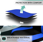 FH Group Car Seat Covers Rear Set Cloth - Universal Fit Automotive Seat Covers, Low Back Front Seat Covers, Solid Back Seat C