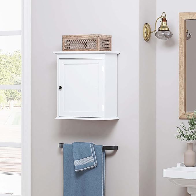 Spirich Small Bathroom Wall Cabinet, Wall Mounted Storage Cabinet, Medicine Cabinet Organizer for Bathroom, Kitchen, Living R