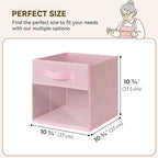 GRANNY SAYS Cube Storage Bins with Clear Window, 11 Inch Storage Cube Organizer, Collapsible Fabric Storage Cubes, Decorative
