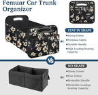 Femuar Car Trunk Organizer, Car Storage Organizer with Large Capacity Waterproof Collapsible Trunk Organizer for Car Suv/Jeep/Sedan