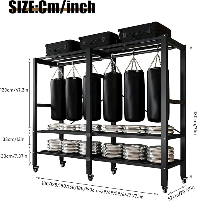 Heavy Duty Portable Wardrobe, Metal Foldable Covered Clothes Rack, 1500LBS, Freestanding Closet System Rolling Garment Rack, 