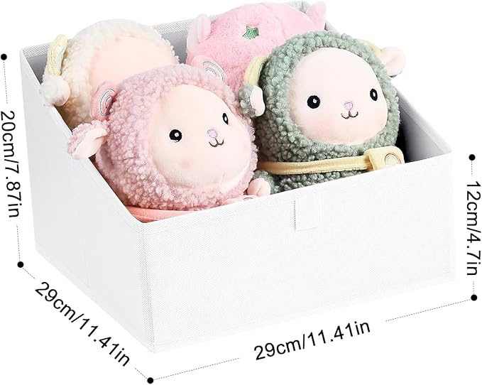 DIMJ Closet Storage Bins 8 Pack - Fabric Trapezoid Closet Organizer Bin, Foldable Storage Baskets for Shelves, Shelf Organize