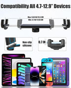 Charchendo Upgraded CD Slot Tablet Car Mount, Long Arm Extendable Car Cradle with 360° Rotation, Case Friendly Car Holder for iPad Pro/Air/Mini, Samsung Galaxy Tab, All 4.7"-13" Device
