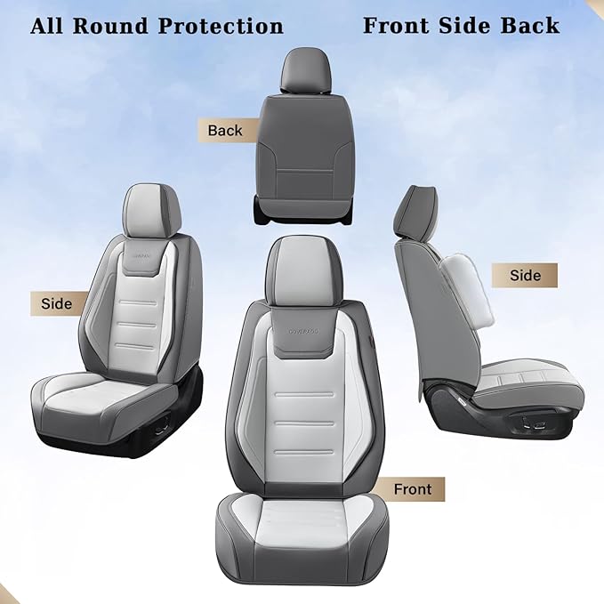 Coverado Car Seat Covers, Front Covers for Cars, Car Seat Cover Front Seats, Automotive Seat Cover, Waterproof, Leather Car S