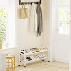 Mavivegue Expandable Shoe Rack, 2-Tier 19"-43.3" Adjustable Shoe Rack for Closet,Hall Entryway,Front Door,Garage, Sturdy Stee