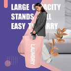 Caroeas 90L Laundry Basket (13 Colors), Waterproof Laundry Hamper, Laundry Bag with Padded Handles, Clothes Hamper Stands Up 