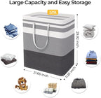 HomeHacks 4-Pack Large Laundry Basket, Waterproof, Freestanding Laundry Hamper, Collapsible Tall Clothes Hamper with Extended
