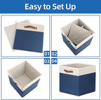 Temary Fabric Storage Bins for Cube Organizer 4 Pack Cube Storage Bins 13 Storage Cubes for Shelves Storage Baskets for Organ