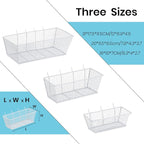 Photect Pegboard Wire Baskets Accessories Hanging Wall Organizer 3 Sizes Pegboard Bins Basket Home Garage Multi Fit Organizer