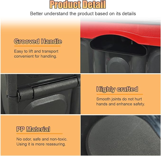 Car Trunk Organizer, Foldable Plastic Cargo Storage Box with Lid, Large Car Tool Container with Handles, Universal Automotive