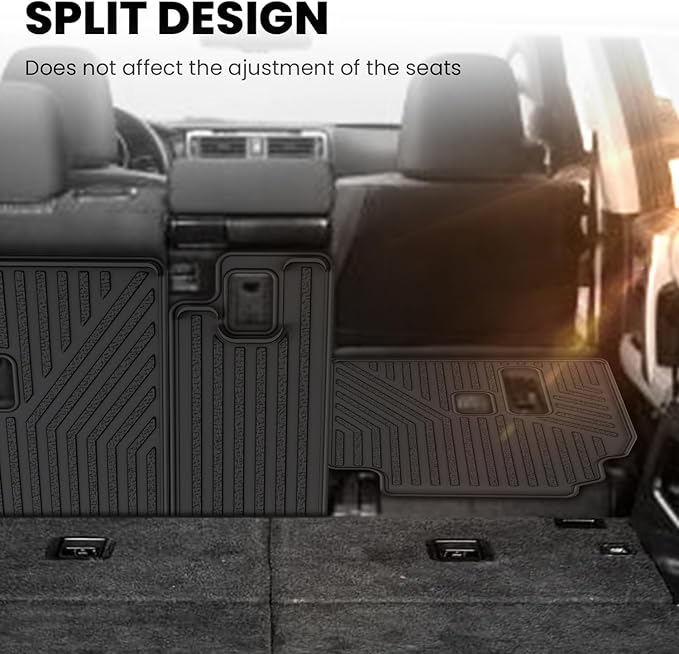 LASFIT Rear Seat Back Protector for Toyota 4Runner 2010-2024 7-Seats Back Cover (Not Fit 5 Seats) | Premium Extra Thick TPE Custom Fit Waterproof 4 Runner Second Row Back Seat Backrest Mat Liner