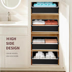Homsorout Storage Bins for Shelves - Large Trapezoid Closet Shelf Organizer, Fabric Organization Bins with Handles, Storage B